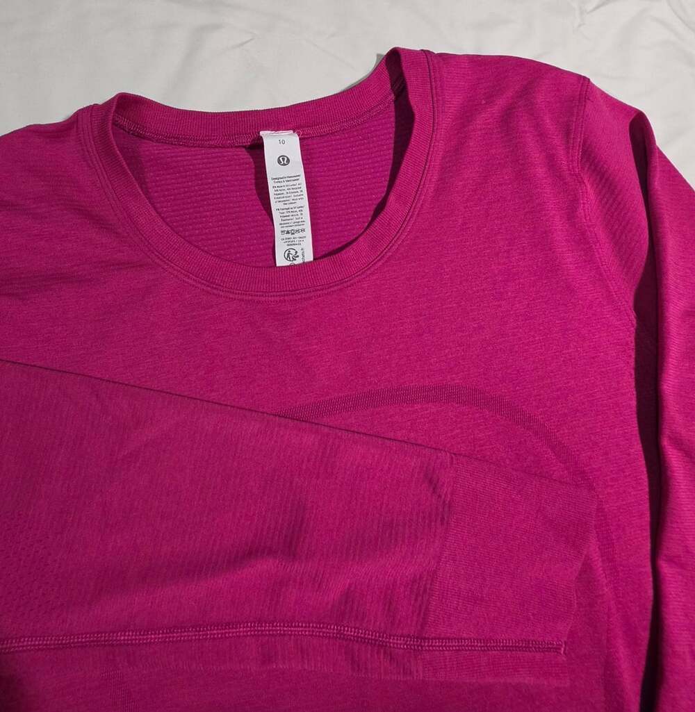 Lululemon Swiftly Tech Long Sleeve Shirt 2.0 Sonic Pink Size 10